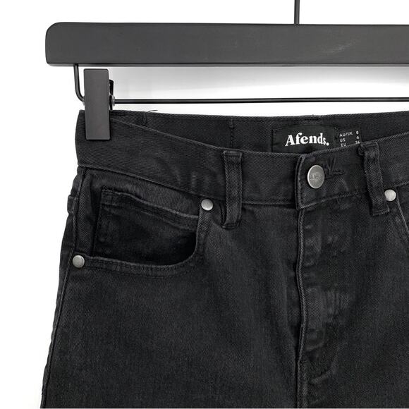 AFENDS High Rise Skinny Jean Washed Black 4 - Picture 3 of 12